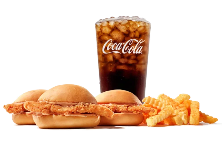 Zaxby's 3 Nibblerz, featuring three mini chicken sandwiches with pickles and mayo on toasted buns.