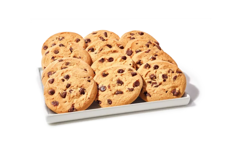 Zaxby’s Cookie Platter featuring an assortment of freshly baked chocolate chip cookies arranged on a catering tray