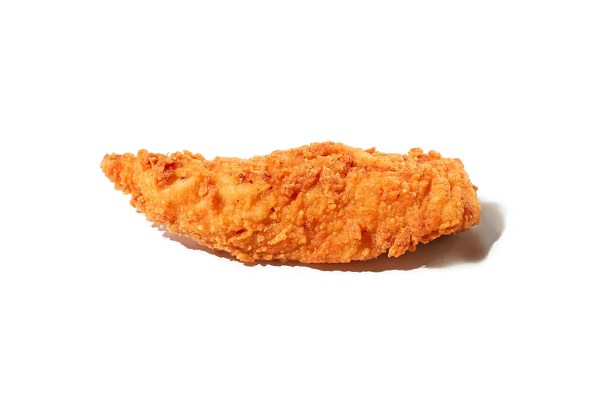 Zaxby's Extra Chicken Finger, featuring a hand-breaded chicken tender served with Zax Sauce®.