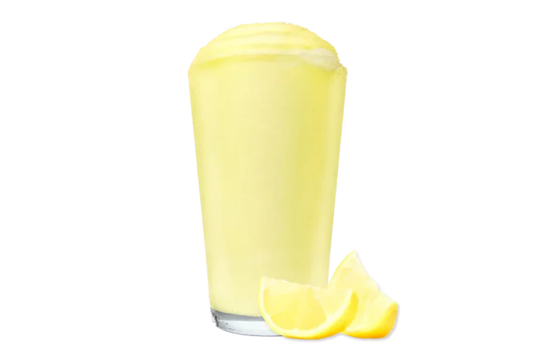Zaxby's Frozen Lemonade, a refreshing and icy beverage with a tangy lemon flavor, perfect for a cool treat.