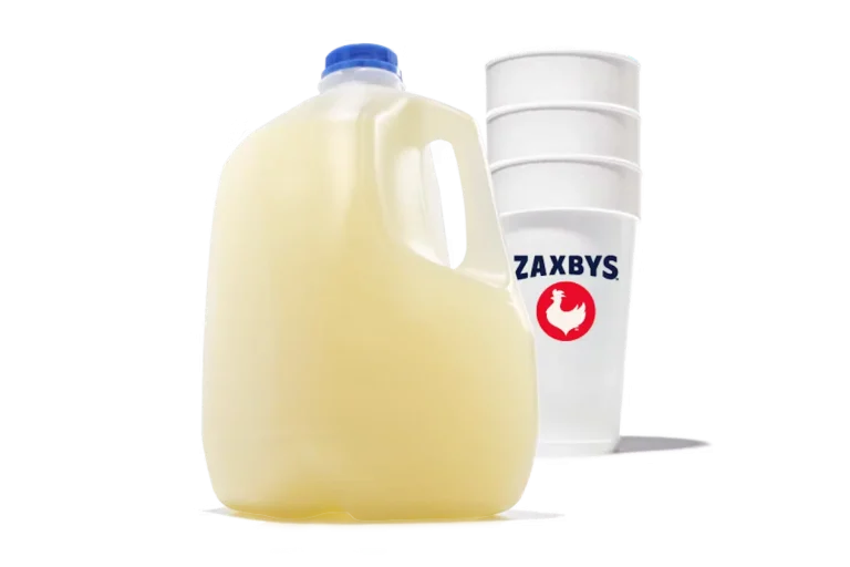 Zaxby's Gallon of Lemonade, a large serving of refreshing lemonade, perfect for sharing or taking to-go.