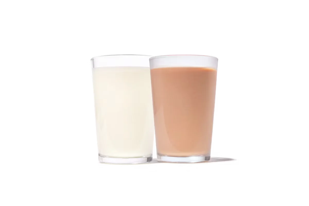 Zaxby's Milk, served in a kid-friendly portion, offering a refreshing and nutritious drink option.
