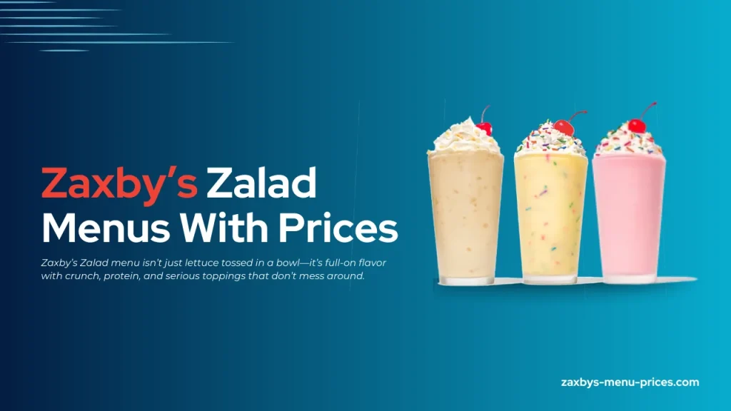 Zaxby's Milkshake Menu