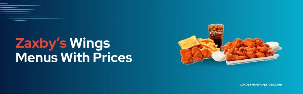 Zaxby's wings Menu with prices and calories